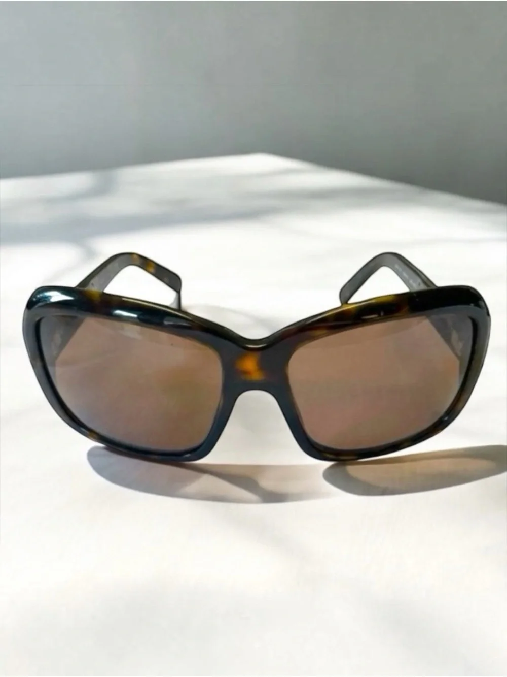 PRADA SPR19L 58/16 130 Women's Sunglasses Tortoise / Dark Grey Lens ITALY